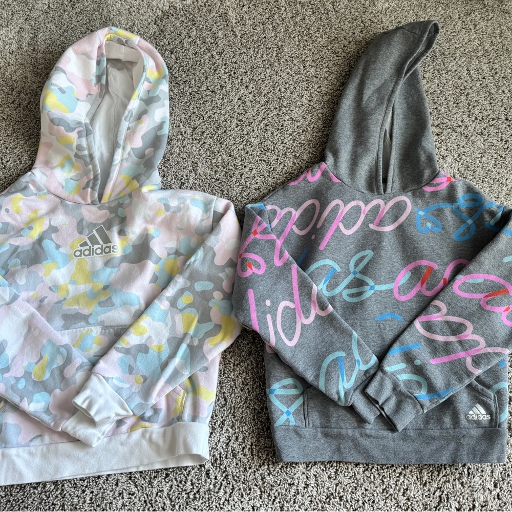 Adidas Kids' Multicolor and Gray Hoodies